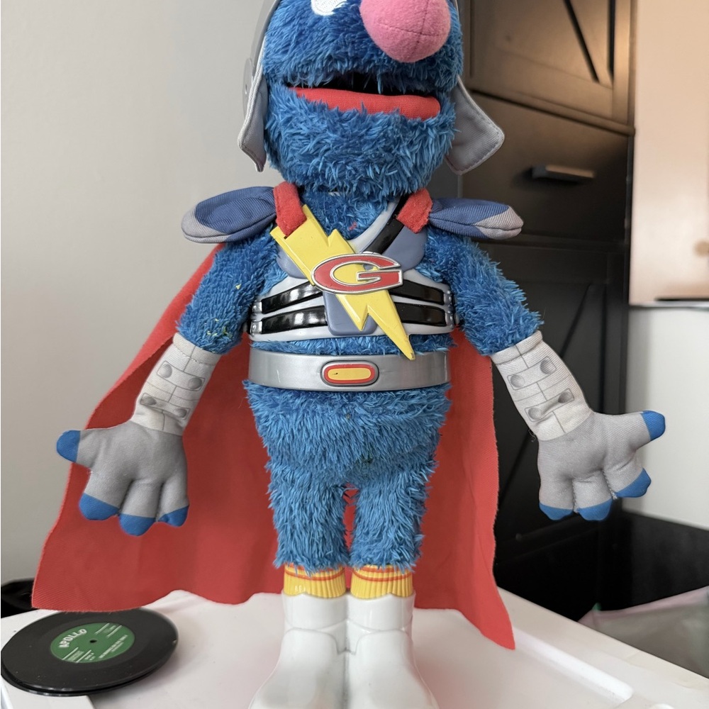 Grover Superhero Plush with Red Cape
